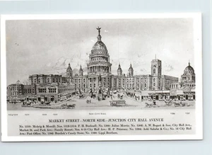 c.1960 E.S. Glover Hicks Judd Market Street Junction City Map RPPC San Francisco - Picture 1 of 2