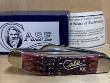 CASE XX TB39 SOWBELLY CRANBERRY TB6339 SS KNIFE 3 Blade 3 3/4" Closed *PH