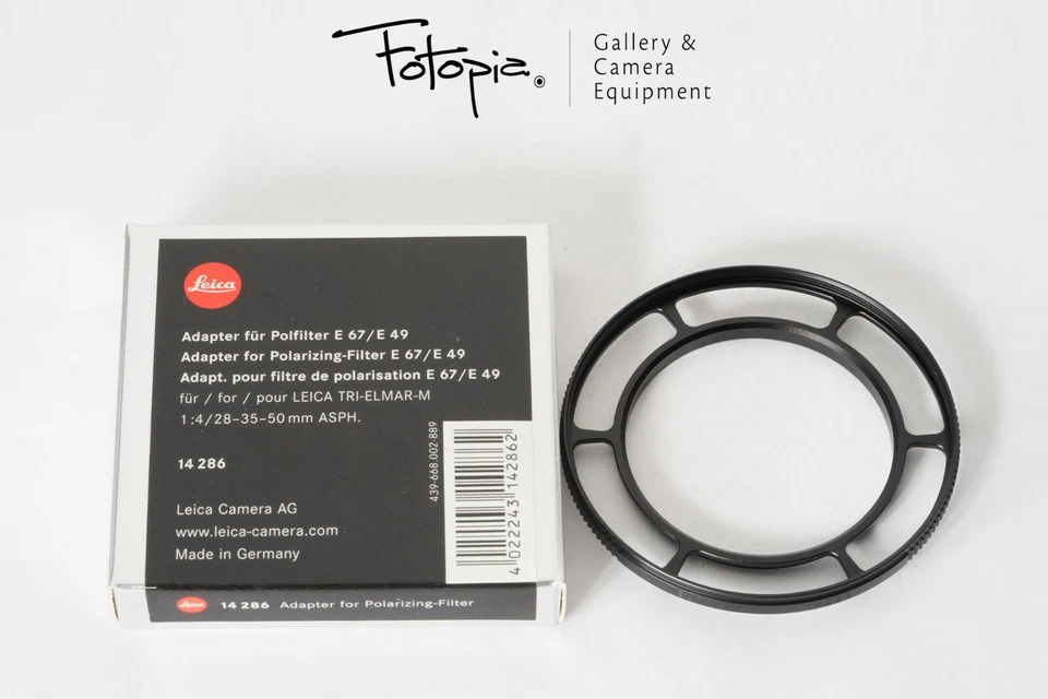 New Leica E49 to E67 Adapter (14286) for Tri-Elmar-M 28-35-50mm F4 ASPH - v2 E49 - Image 1 of 1