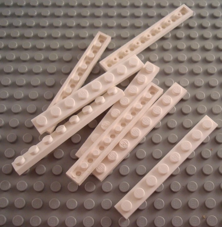 LEGO Lot of 8 White 1x8 Plate Pieces - Image 1 of 1
