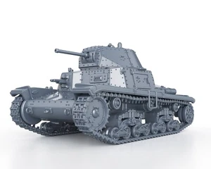 WWII ITALIAN - CARRO ARMATO M14/41 - 1/56 1/72 1/87 1/100 3D PRINTED - Picture 1 of 4