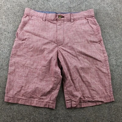Pantalones Cortos Banana Republic Para Hombre 29 Rojo Chino Emerson Fit Cambray Lino Algodón Foto 1 de 4