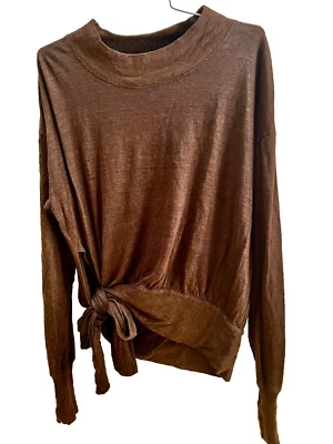 ISABEL MARANT ÉTOILE tissue Linen pullover Top w/ Tie Waist Size S - Image 1 of 4