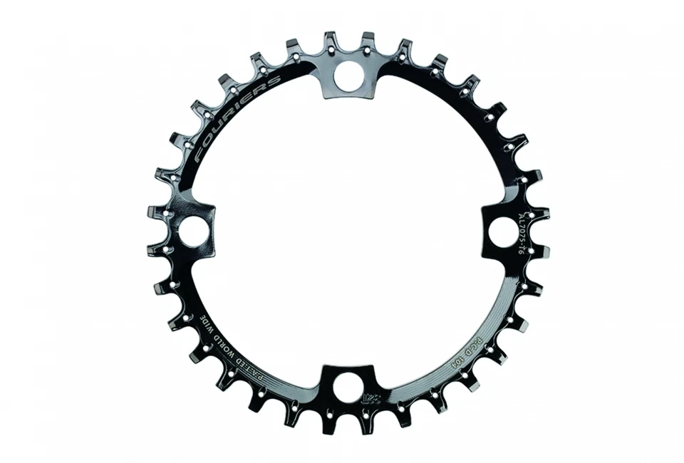 FOURIERS Steel BCD104 Chainring 32-34-36T Tooth Mountain Bike Ti-coated DX009CM - Image 1 of 4