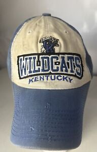 Vintage Starter Kentucky Wildcats Hat Cap UK Big Spellout Sewn Curved Bill Faded