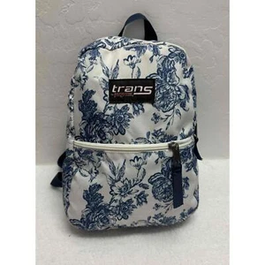 Jansport Zaino Blu Floreale Zip Imbottito Cinghie Mini Bambini - Foto 1 di 7