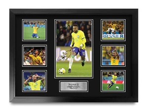 Neymar signiert groß A2 Brasilien gedruckt Autogramm Memorabilia Geschenk - Bild 1 von 7