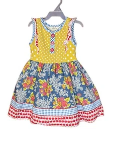 Matilda Jane Around the Globe Dress The Adventure Begins Girls Size 4 MJ-285 - Picture 1 of 2