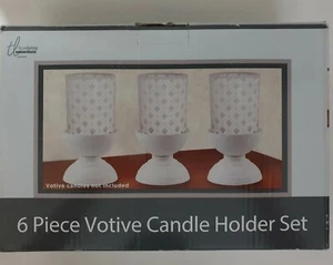 Set Of 6 Piece Votive Candle Holder Set Home Decor Gift Trueliving Essentials  - Picture 1 of 7