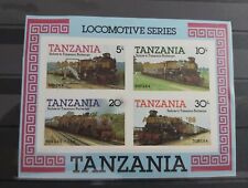 Tanzania Hoja sellos  Trenes MNH