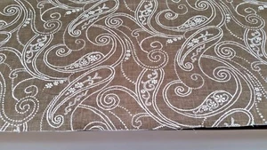 Mill Creek brown/tan paisley floral fabric 56" X 4.66yds NEW! FREE shipping - Picture 1 of 1