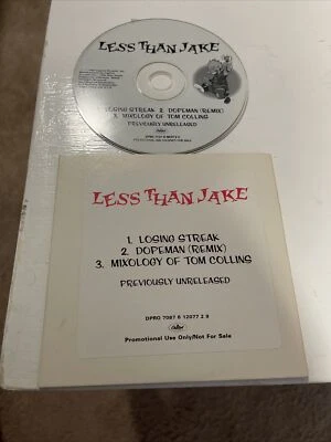 LESS THAN JAKE Losing streak w/ 2 UNRELEASED TRX & Dopeman REMIX PROMO CD single - Image 1 of 2