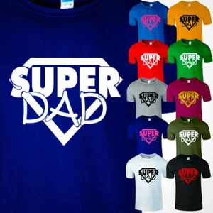 Men's Super Dad Fathers Day T-Shirt Funny Best Father's Ever Tee Gift shirt New - Picture 1 of 41