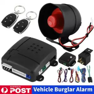 Car Vehicle Burglar Alarm Kits Security System Anti-Theft w/ 2 Remote - Picture 1 of 12