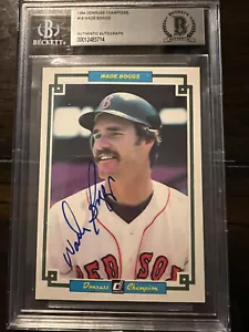 Wade Boggs Signed 1984 Donruss Grand Champion #16 Auto Card HOF BAS Slabbed - Picture 1 of 1