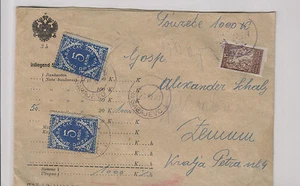 ESLOVENIA, Yugoslavia, Bosnia, Sarajevo, 1000 Kr cubierta valor a Zemun - Imagen 1 de 2