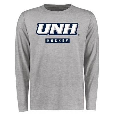 Men's Heathered Gray New Hampshire Wildcats Hockey East Long Sleeve T-Shirt - Image 1 of 2