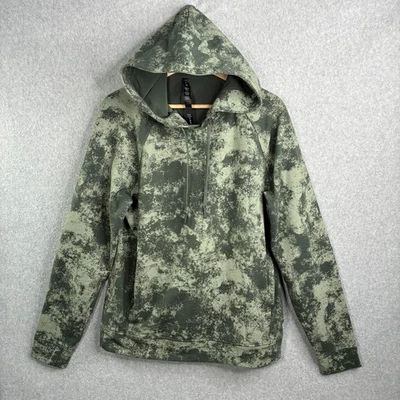 Lululemon City Sweat Pullover Hoodie Mens Medium Green Camo Sweatshirt Pockets - Image 1 of 4