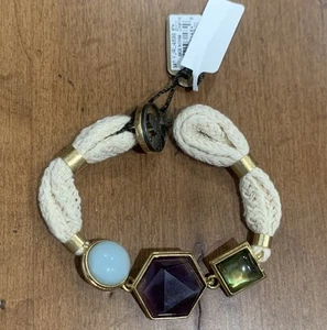 Juicy Couture Pam Gela Rope and Gemstone Bohemian Bracelet New with Tags - Picture 1 of 6