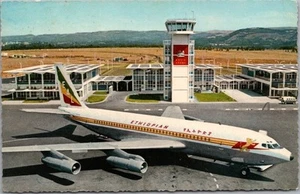 Ethiopian Airlines 1967 Adv. Postal "Boeing Fan Jet en el aeropuerto de Addis Abeba" - Imagen 1 de 2