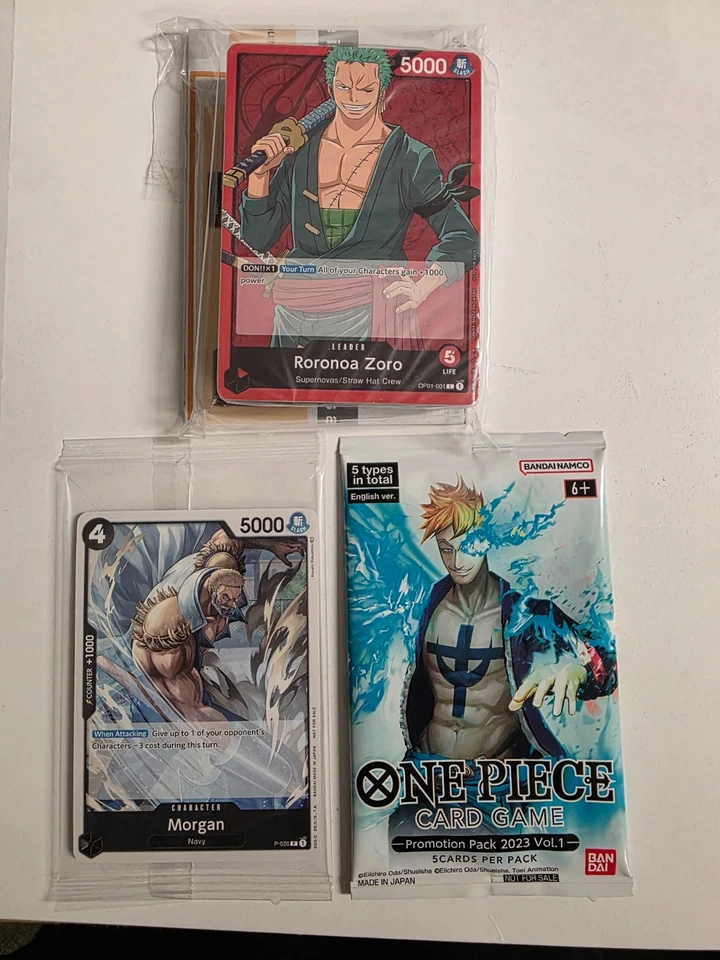 ONE PIECE Zoro Demo Deck Kit + Promotion Pack 2023 Vol. 1 + Morgan Promo P-026 - Image 1 of 1