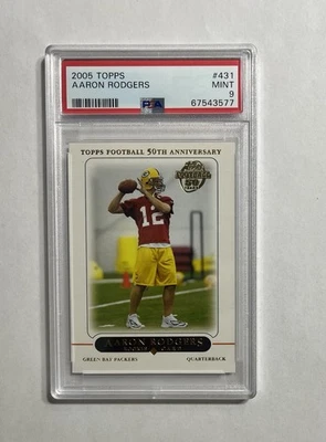 Tarjeta de novato Aaron Rodgers 2005 Topps #431 PSA 9 como nueva radiocontrol Green Bay Packers Foto 1 de 4