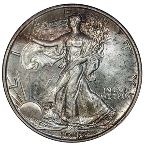 Proof 1942 Walking Liberty Half Dollar - Gem Proof - NGC PF 66 - Picture 1 of 4