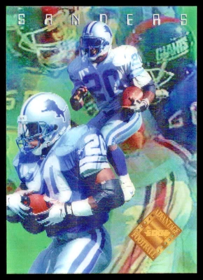 1996 Collector's Edge Advantage Video Barry Sanders #V18 /2000 - Image 1 of 2