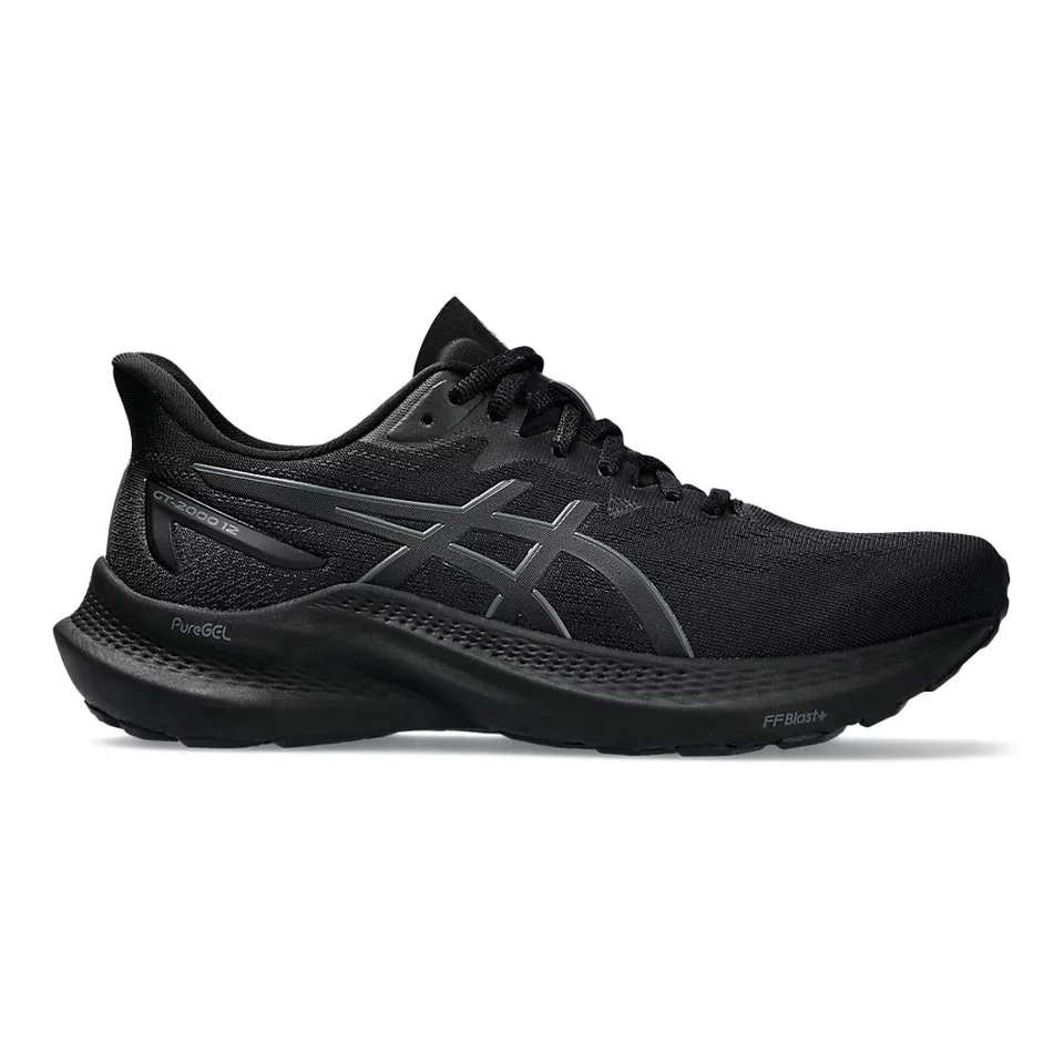 Women's Asics GT-2000 12, Black/Black, 12 D Wide US - Image 1 of 1