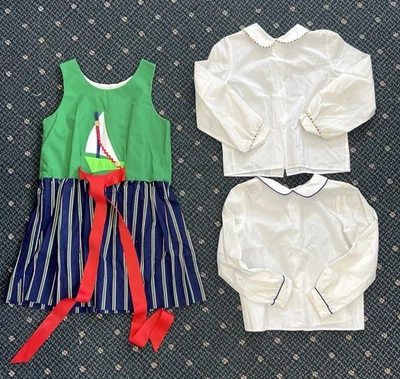 Vestido De Colección SOPA DE CHOCOLATE Niñas - Talla 8 (grande) Velero con 2 Blusas Foto 1 de 3