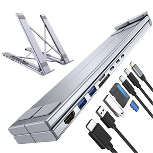 8 In 1 Laptop Stand USB C HUB Laptop Docking Station D3P9 Support' N4H4 - Photo 1/14