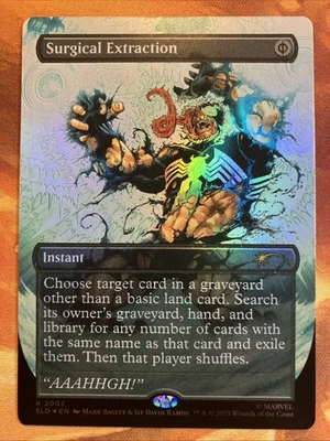 MTG Foil Borderless Surgical Extraction SLD: Spider-Man Venom Unleashed (Colors) - Image 1 of 2