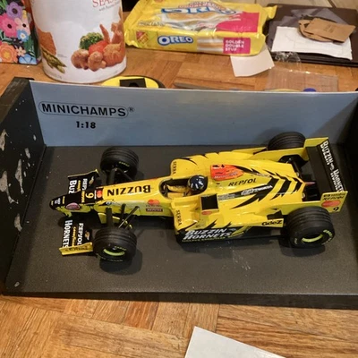 Minichamps 1:18 1998 Jordan 198 Damon Hill Tower Wing F1 Formula One - Image 1 of 4