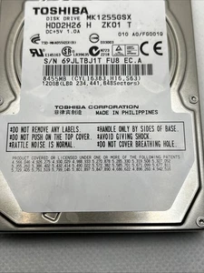 disk drive toshiba hdd2h26  mk1255gsx 120 gb - Picture 1 of 4
