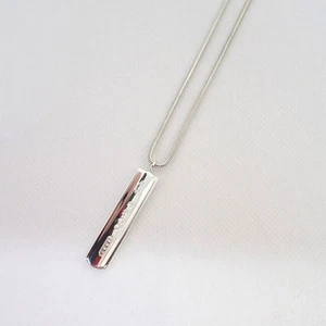 Tiffany & Co. Tiffany 1837 Bar Plate Colgante Collar Plata de Ley 925 - Imagen 1 de 7