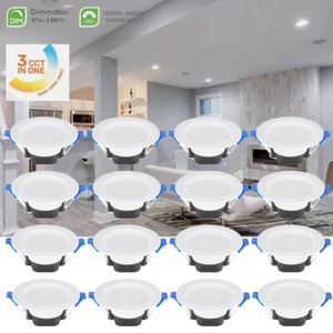 10 Pack 4 Inch Commercial Canless LED Downlight Dimmable Recessed Ceiling Lights - Picture 1 of 8