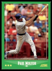 Puntuación Paul Molitor Milwaukee Brewers 1988 #340 - Imagen 1 de 2