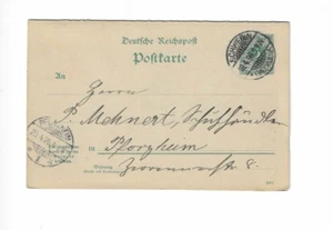 ALEMANIA 1896 Coches postales (con tarjeta de respuesta) enviados desde Schwerin a Pforzheim - Imagen 1 de 4