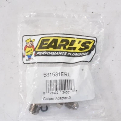 Earl's Plumbing Freno Manguera Hidráulica Montaje Paquete de 2 3/16" Hardline 581531ERL Foto 1 de 4