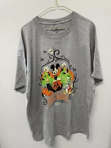 2018 Disney Parks Happy Halloween 2018 Short Sleeve T Shirt XL Gray New 0824 - Picture 1 of 5