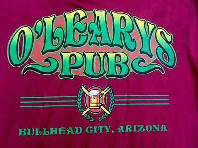 O'LEARY'S PUB Bull Head City Arizona Pocket  Biker Mens Short Sleeve T-shirt  XL - Image 1 of 4