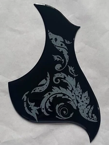 For Gibson Songwriter Acoustic Guitar Self-Adhesive Pickguard Crystal Black - Picture 1 of 6