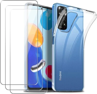 COVER CUSTODIA SILICONE + PELLICOLA VETRO TEMPERATO PER XIAOMI REDMI NOTE - Immagine 1 di 4