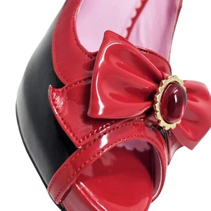 QUEEN HEARTS FANCY DRESS HIGH HEELS DISNEY VILLAIN SNOW WHITE UK SIZE 3.5 US 6 - Picture 1 of 15