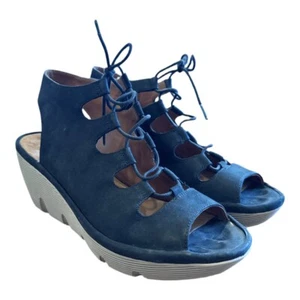 Clarks Artisan Clarene Grace Schnür-Keilsandale Gladiator schwarz 9 Kunstleder - Bild 1 von 13