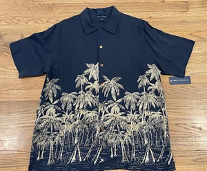 NWT Grant Thomas 100% Silk Shirt Button Up Medium - Picture 1 of 8