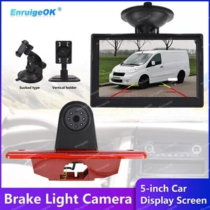 Brake Light Reversing Camera for Citroen Dispatch Peugeot Expert+ 5" Monitor Kit - Picture 1 of 18