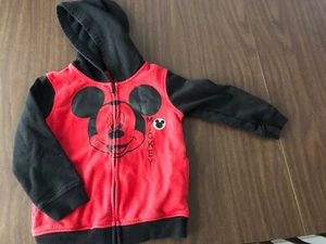 Disney Mickey Mouse Zip Up Hooded Sweater Size 5 - Picture 1 of 2