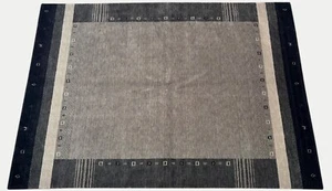 Gabbeh Tappeto IN Lana 170x240cm Tessuto a Mano 100% Grigio Moderno ST26 - Foto 1 di 9