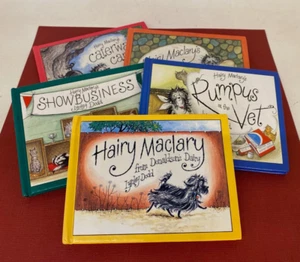 Lynley Dodd ☆ Hairy Maclary ☆ Rumpus at the Vet, Showbusiness - Mini Book Lot - Imagen 1 de 11
